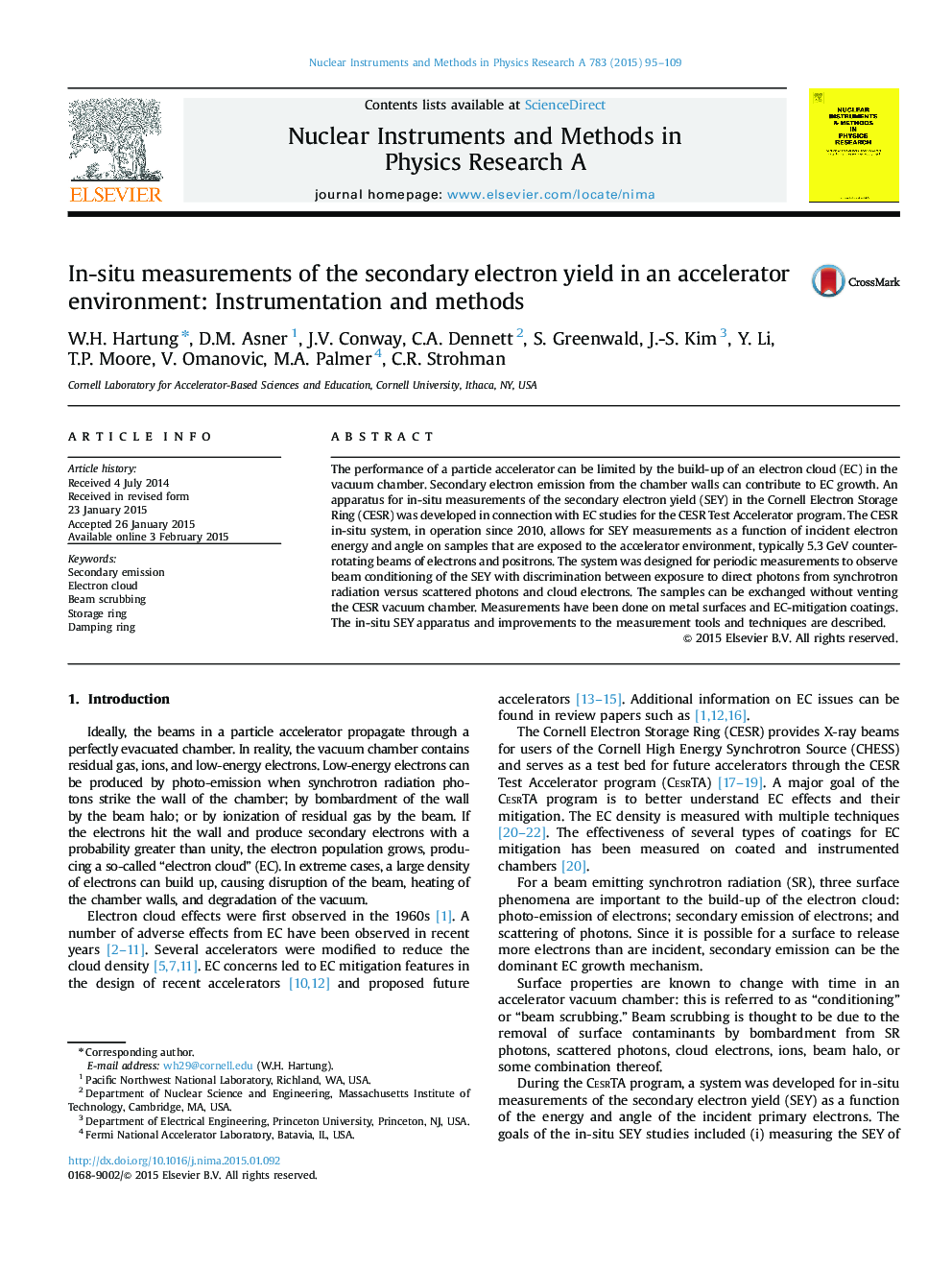 In-situ measurements of the secondary electron yield in an accelerator environment: Instrumentation and methods