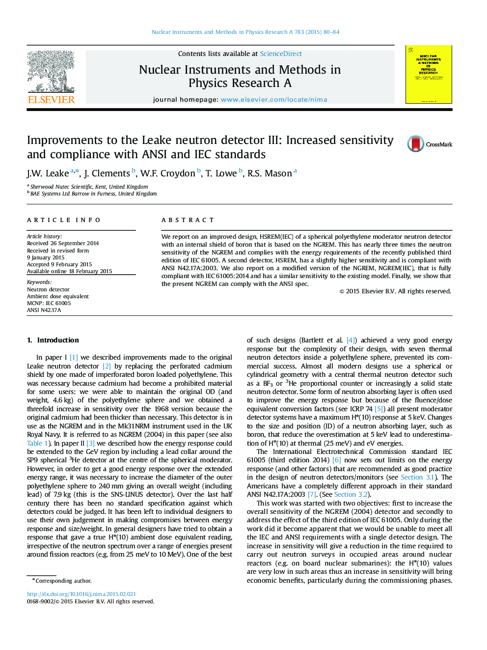 Improvements to the Leake neutron detector III: Increased sensitivity and compliance with ANSI and IEC standards