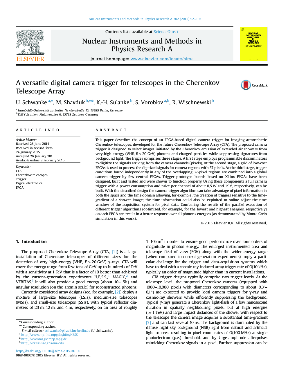 A versatile digital camera trigger for telescopes in the Cherenkov Telescope Array