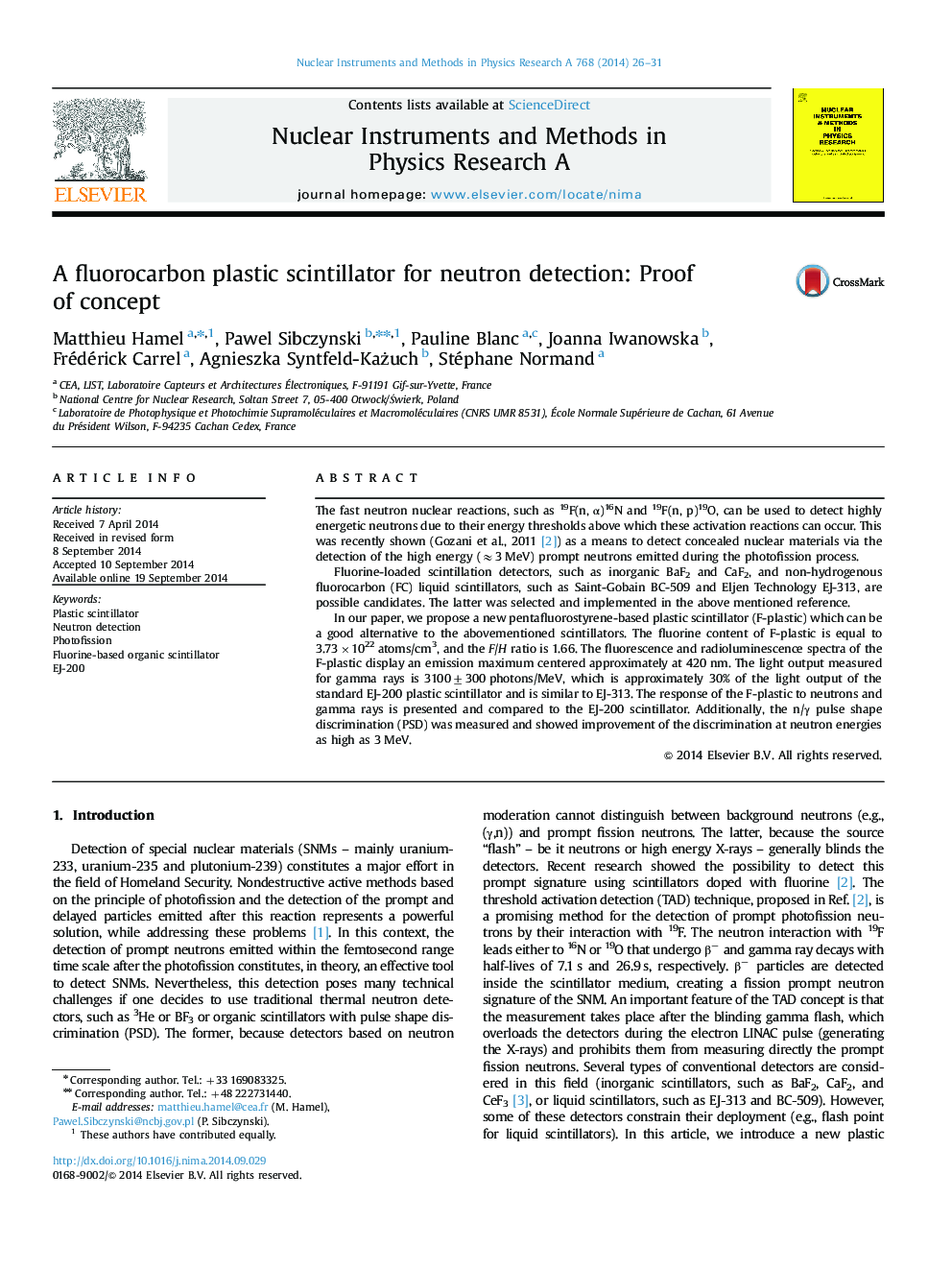 A fluorocarbon plastic scintillator for neutron detection: Proof of concept