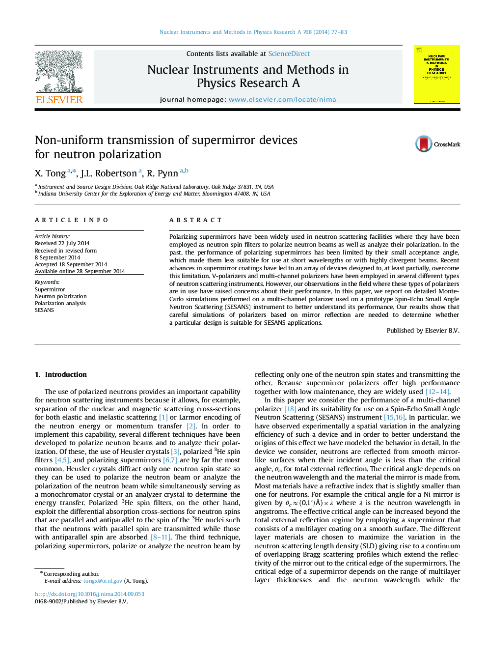 Non-uniform transmission of supermirror devices for neutron polarization