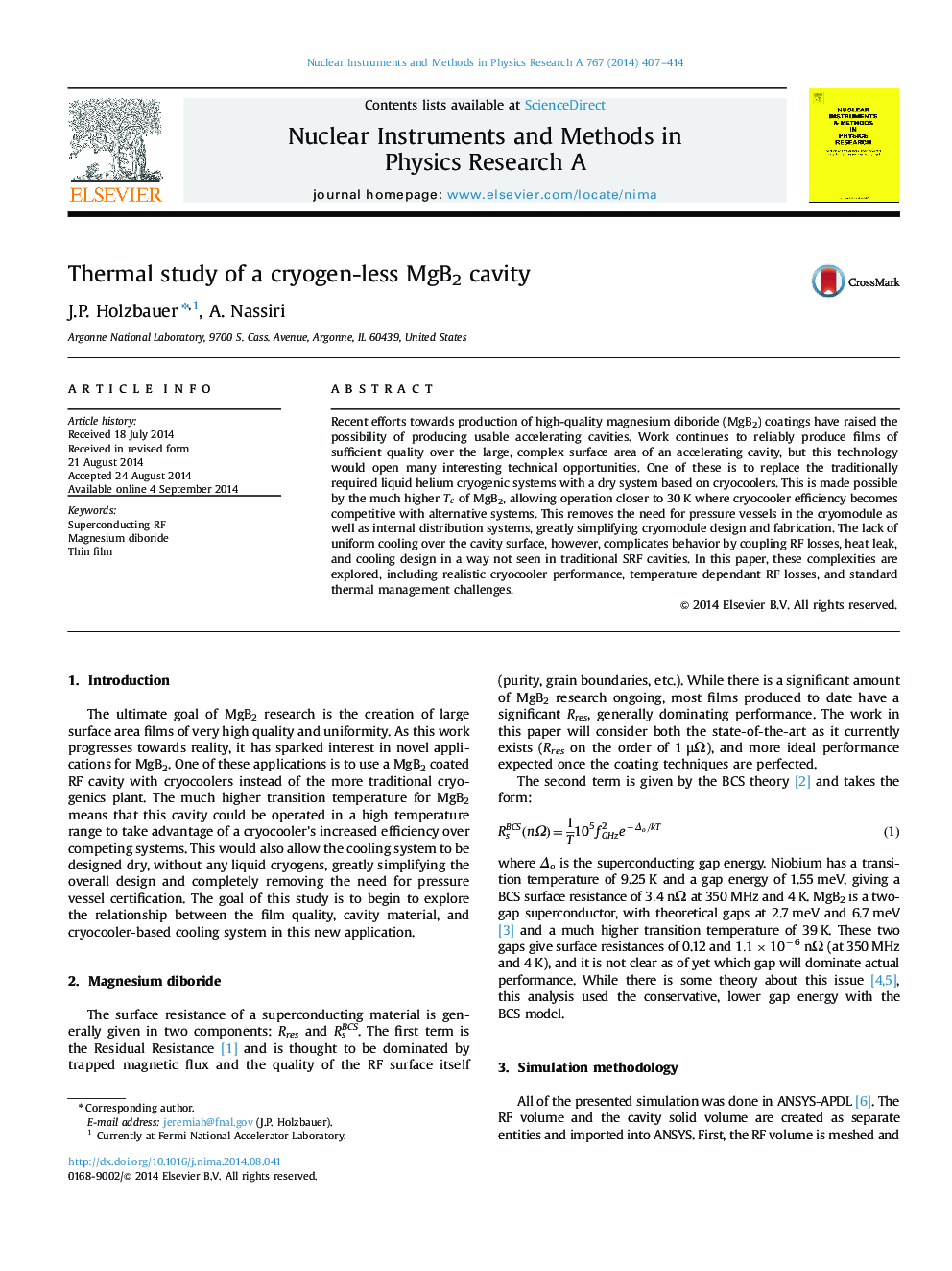 Thermal study of a cryogen-less MgB2 cavity