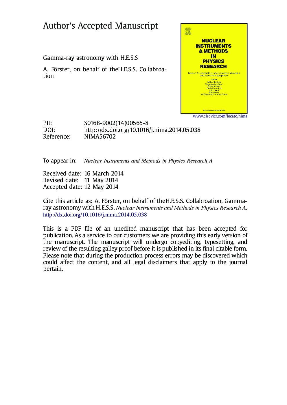 Gamma-ray astronomy with H.E.S.S