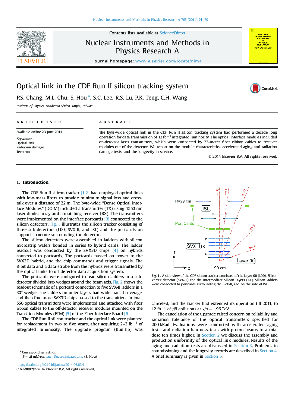 Optical link in the CDF Run II silicon tracking system