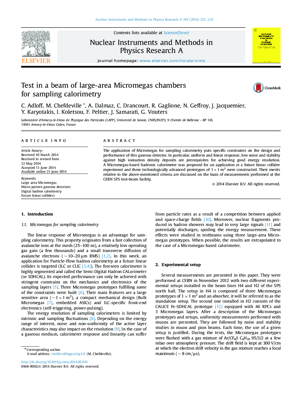 Test in a beam of large-area Micromegas chambers for sampling calorimetry