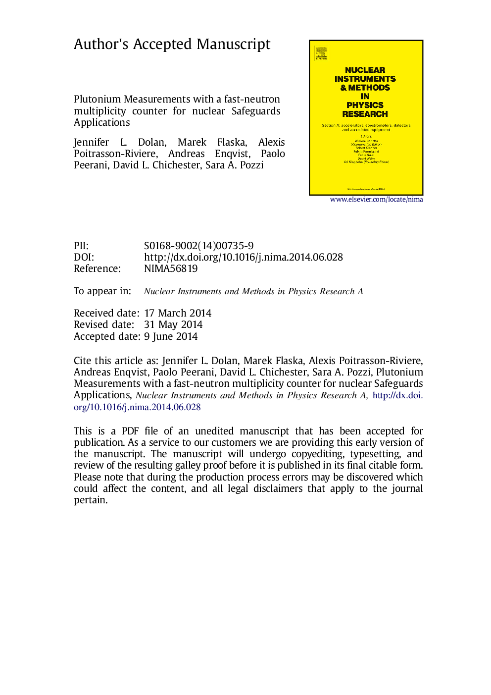 Plutonium measurements with a fast-neutron multiplicity counter for nuclear safeguards applications