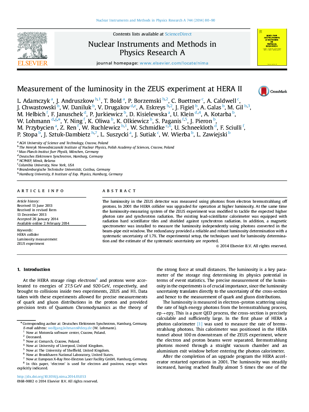 Measurement of the luminosity in the ZEUS experiment at HERA II