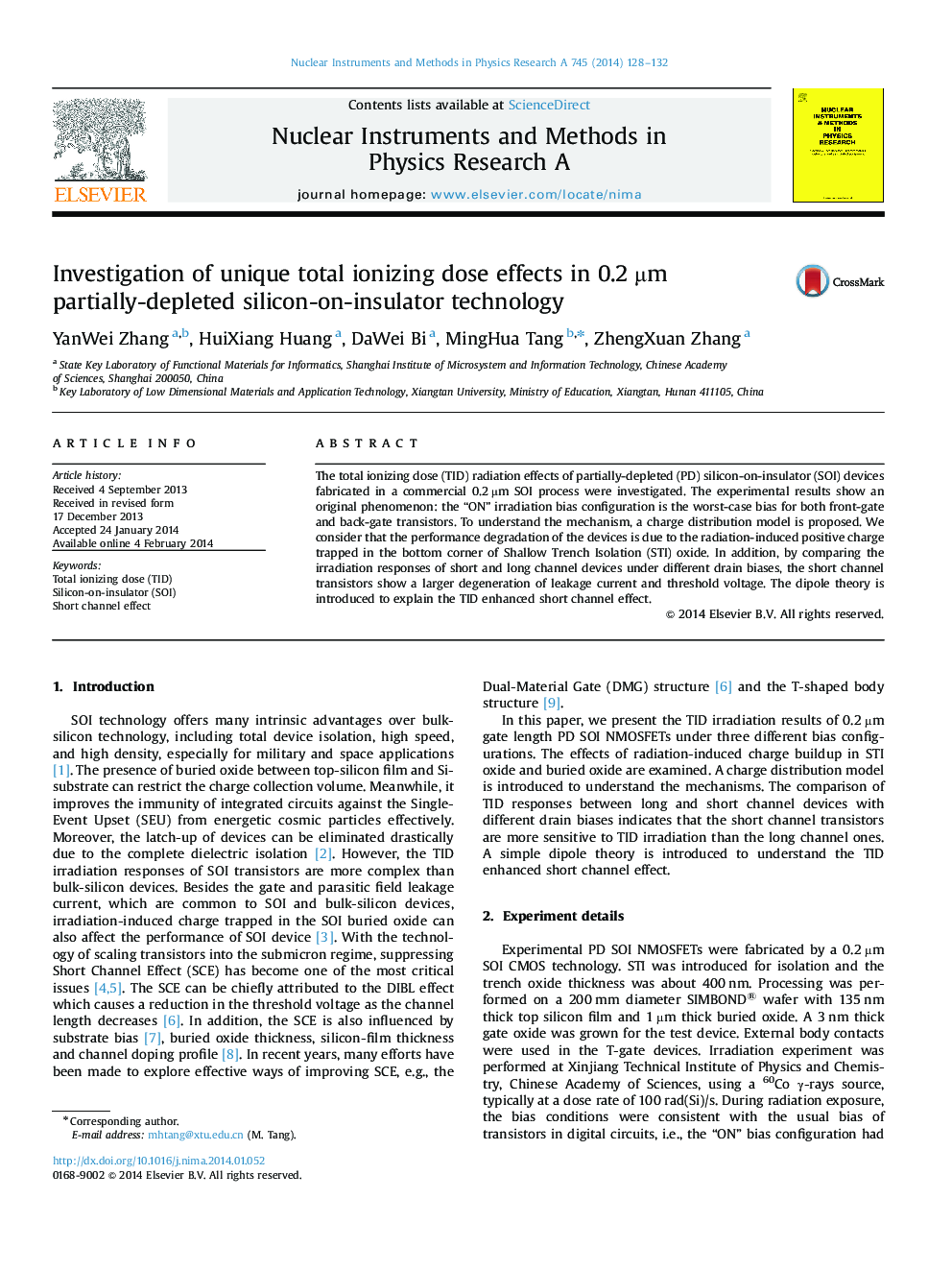 Investigation of unique total ionizing dose effects in 0.2Â Âµm partially-depleted silicon-on-insulator technology