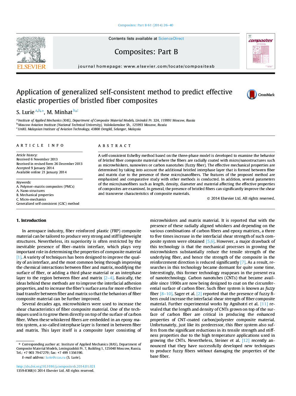 Application of generalized self-consistent method to predict effective elastic properties of bristled fiber composites