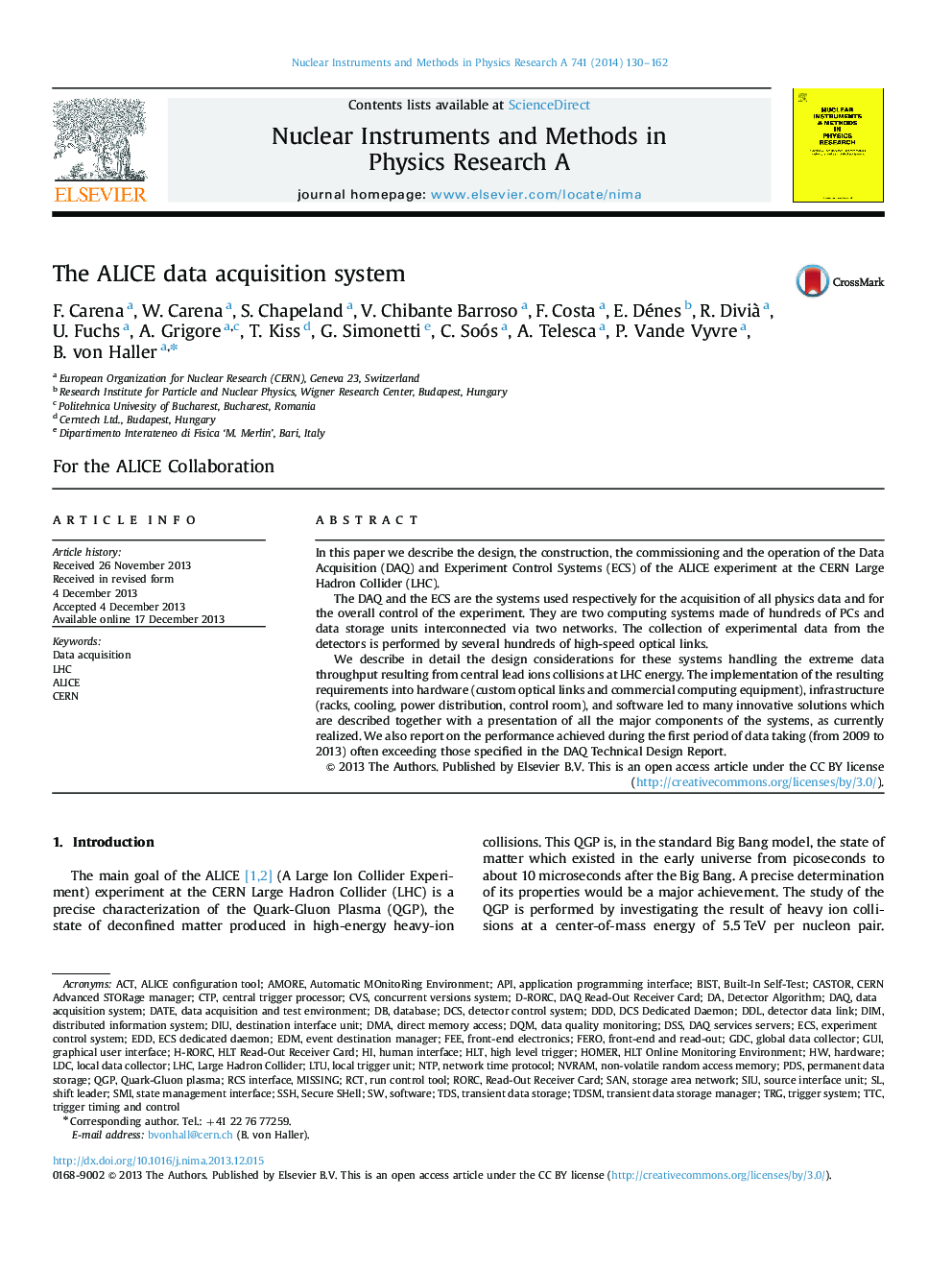 The ALICE data acquisition system