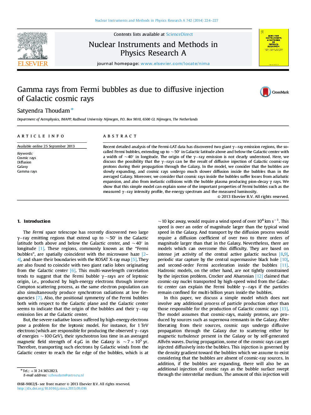 Gamma rays from Fermi bubbles as due to diffusive injection of Galactic cosmic rays