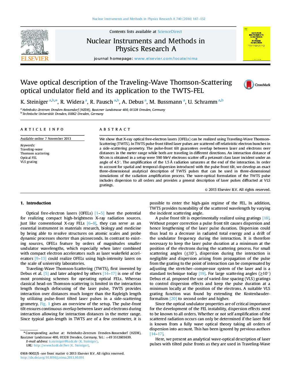 Wave optical description of the Traveling-Wave Thomson-Scattering optical undulator field and its application to the TWTS-FEL