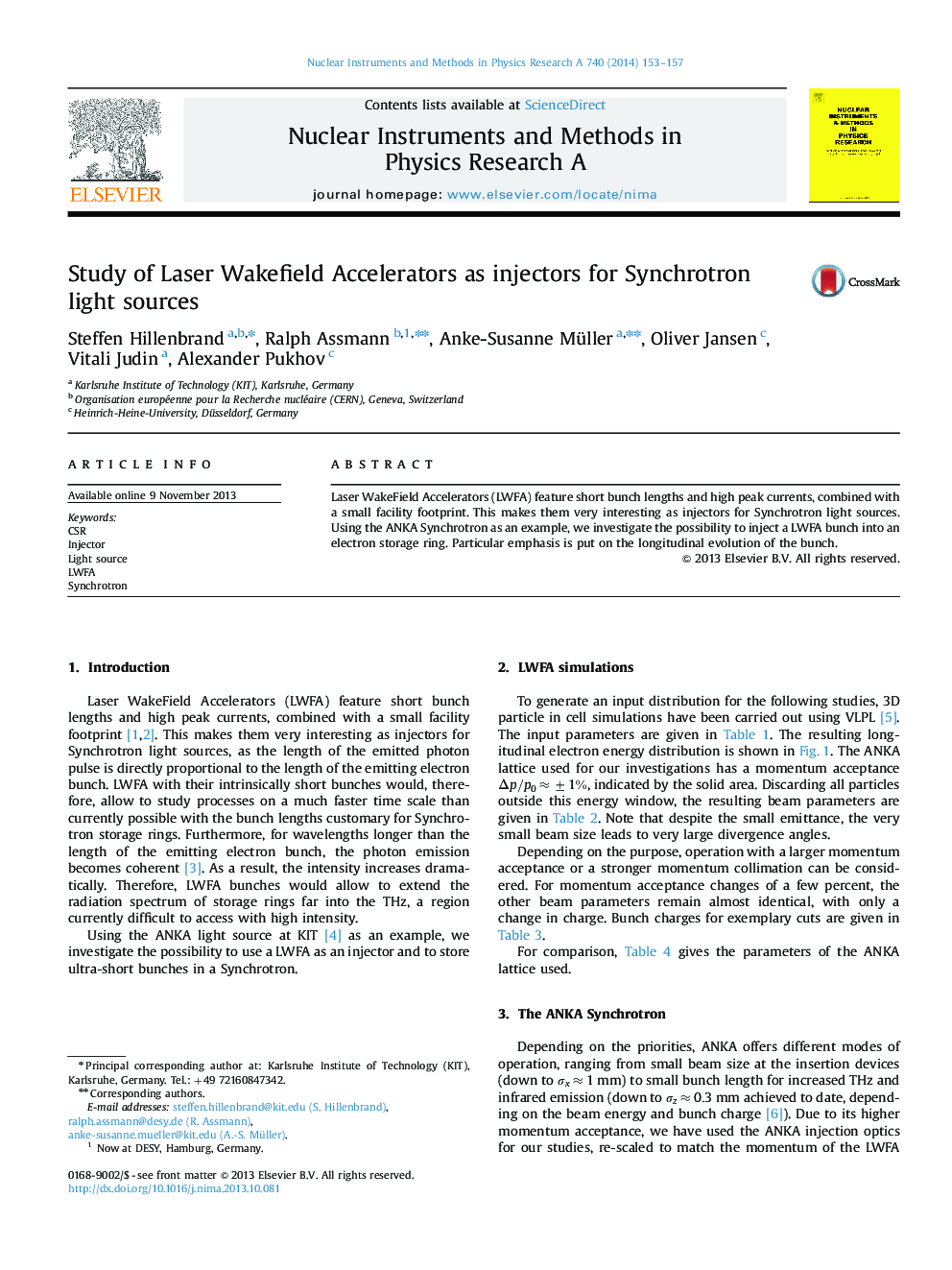 Study of Laser Wakefield Accelerators as injectors for Synchrotron light sources