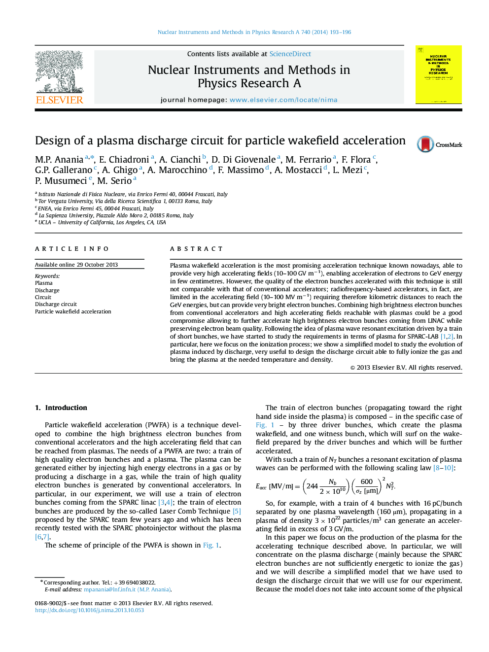 Design of a plasma discharge circuit for particle wakefield acceleration