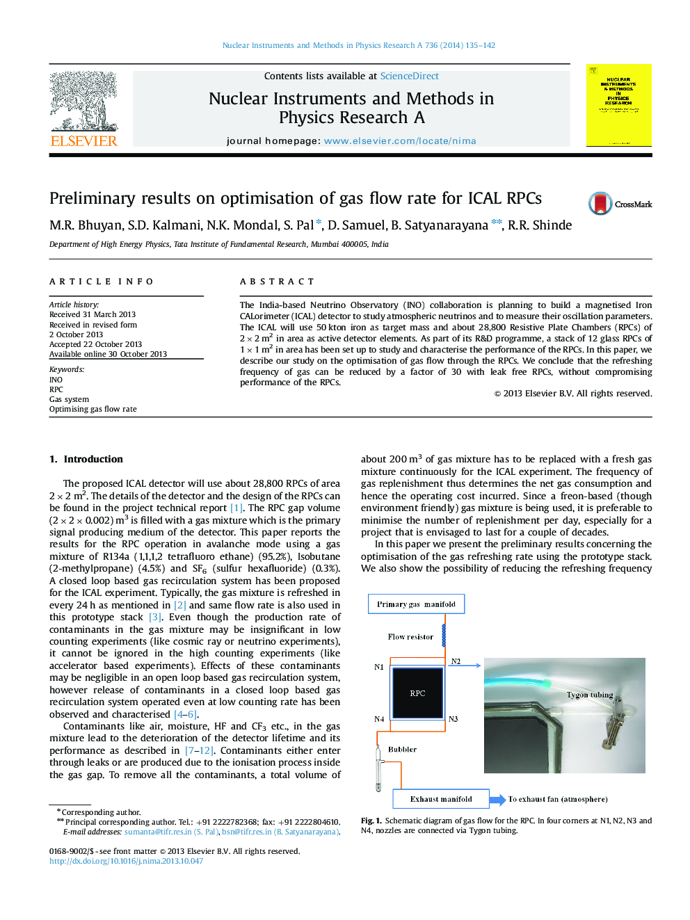 Preliminary results on optimisation of gas flow rate for ICAL RPCs