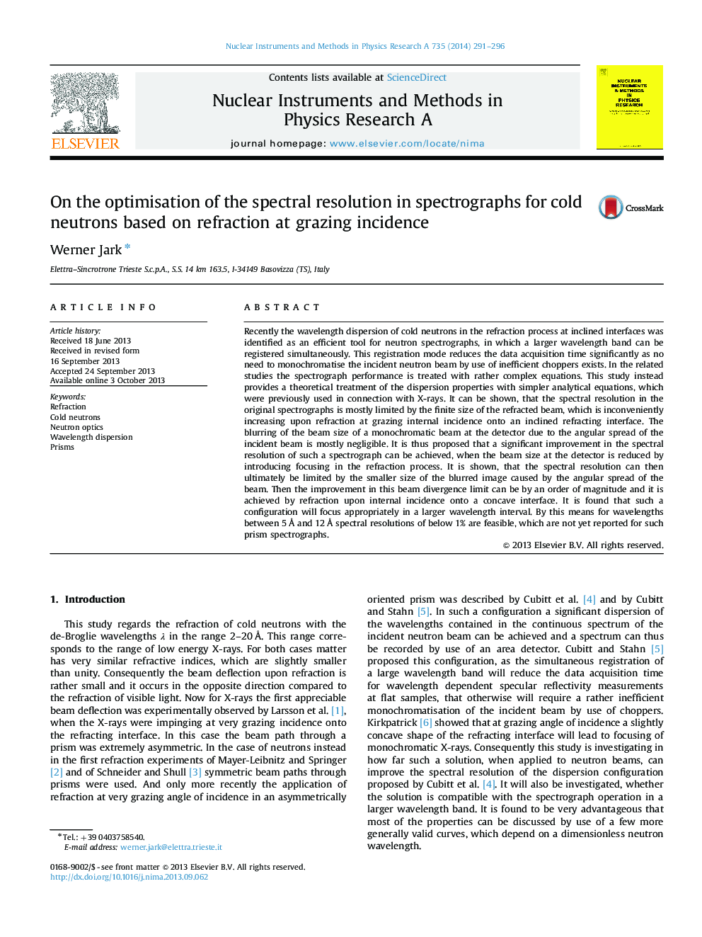 On the optimisation of the spectral resolution in spectrographs for cold neutrons based on refraction at grazing incidence