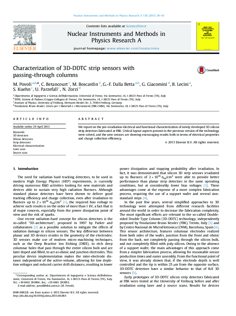 Characterization of 3D-DDTC strip sensors with passing-through columns