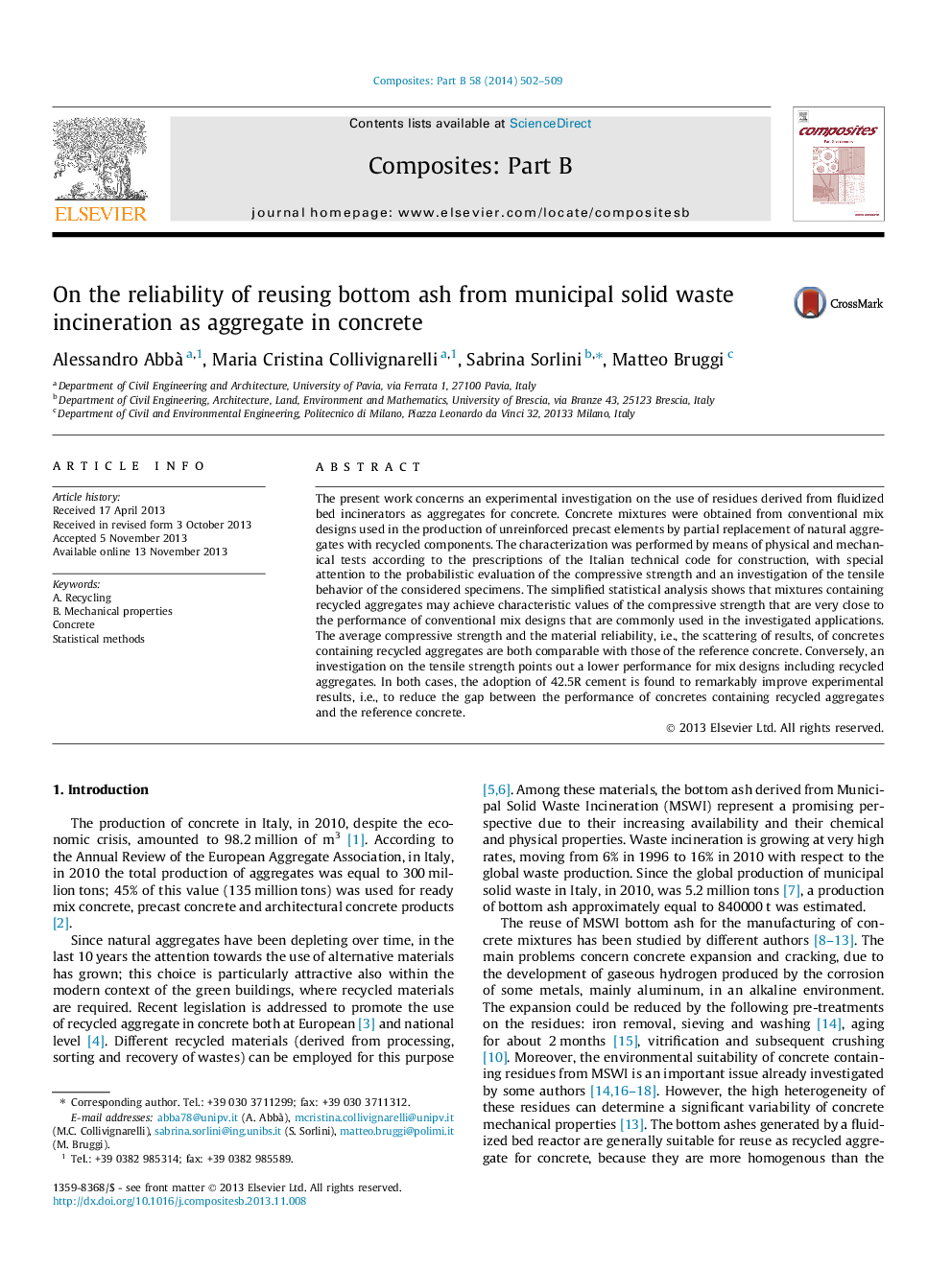 On the reliability of reusing bottom ash from municipal solid waste incineration as aggregate in concrete