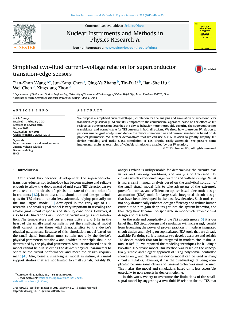 Simplified two-fluid current-voltage relation for superconductor transition-edge sensors