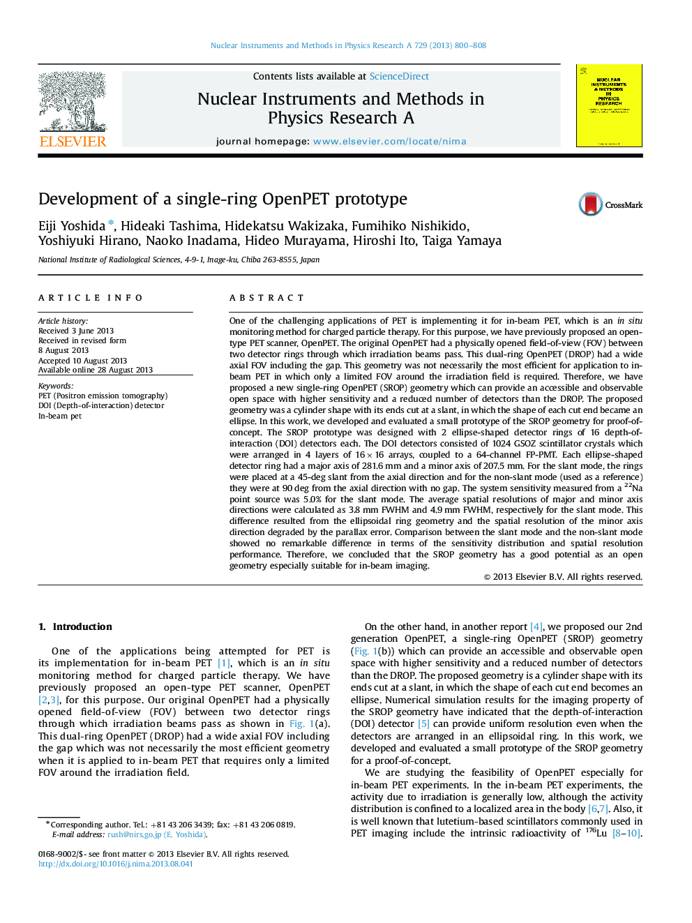 Development of a single-ring OpenPET prototype