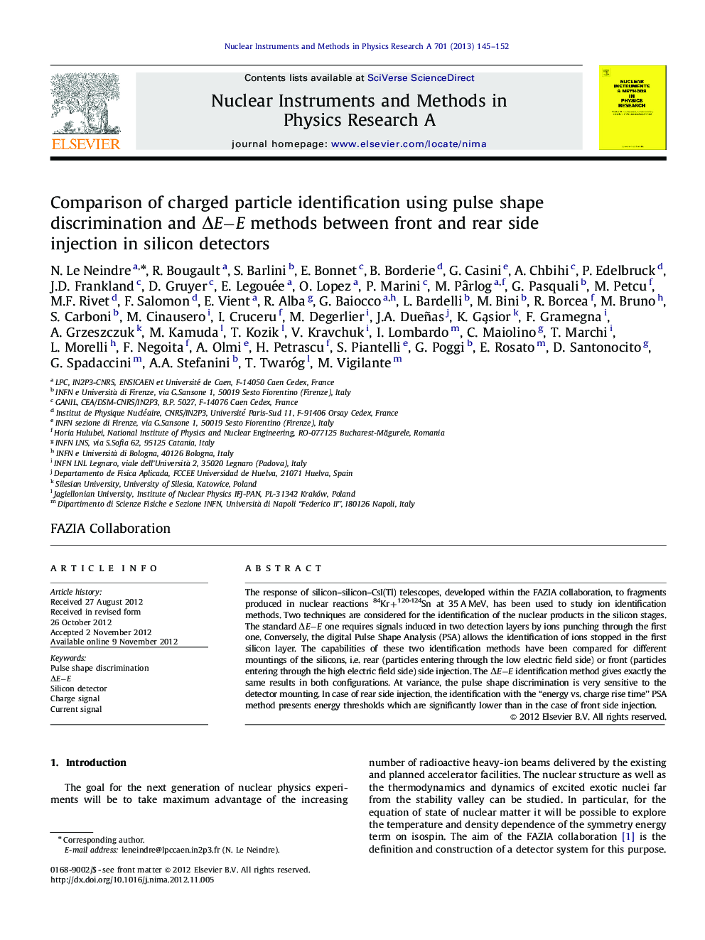 Comparison of charged particle identification using pulse shape discrimination and ÎEâE methods between front and rear side injection in silicon detectors