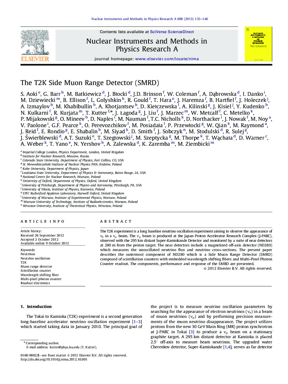 The T2K Side Muon Range Detector (SMRD)