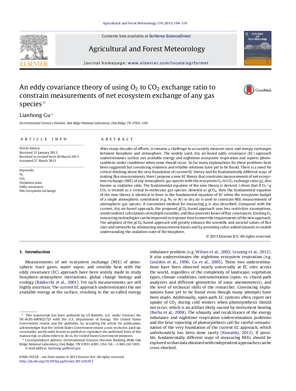 An eddy covariance theory of using O2 to CO2 exchange ratio to constrain measurements of net ecosystem exchange of any gas species 