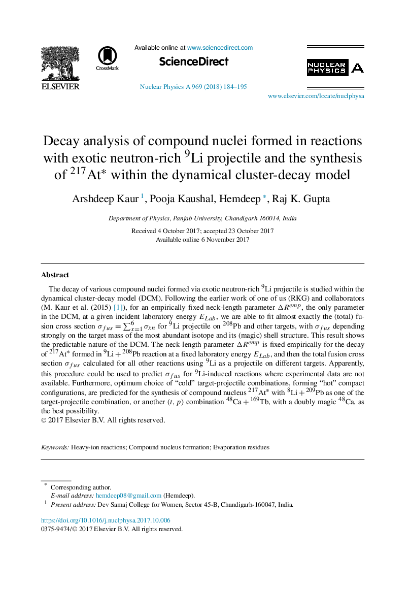 Decay analysis of compound nuclei formed in reactions with exotic neutron-rich 9Li projectile and the synthesis of 217Atâ within the dynamical cluster-decay model