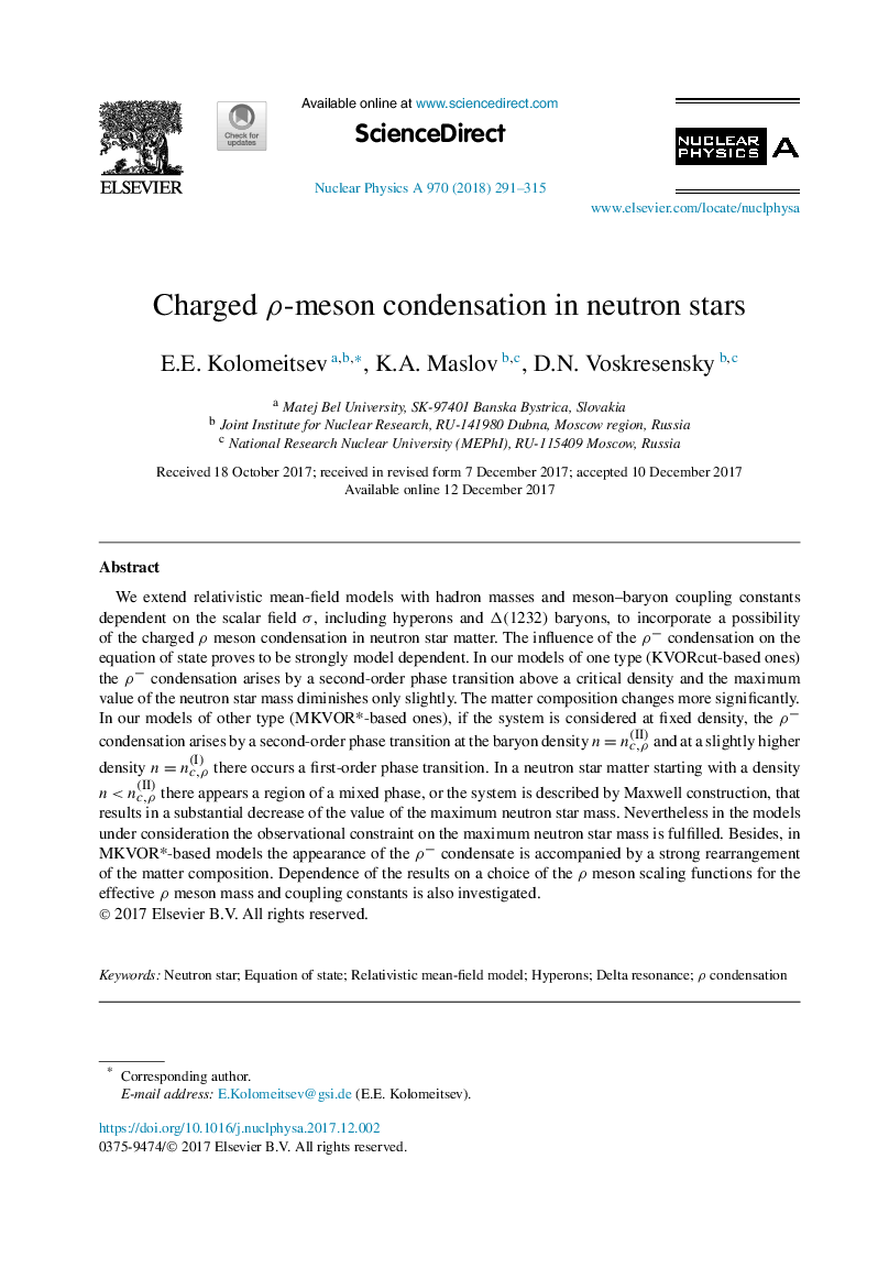 Charged Ï-meson condensation in neutron stars