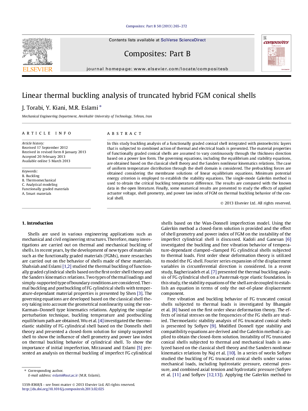 Linear thermal buckling analysis of truncated hybrid FGM conical shells