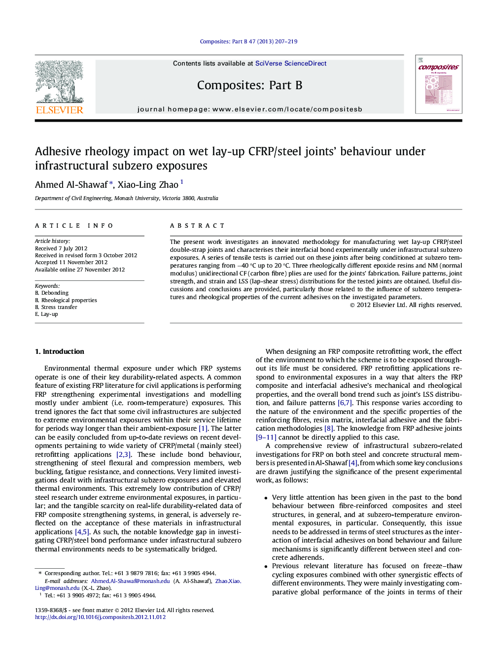 Adhesive rheology impact on wet lay-up CFRP/steel joints' behaviour under infrastructural subzero exposures