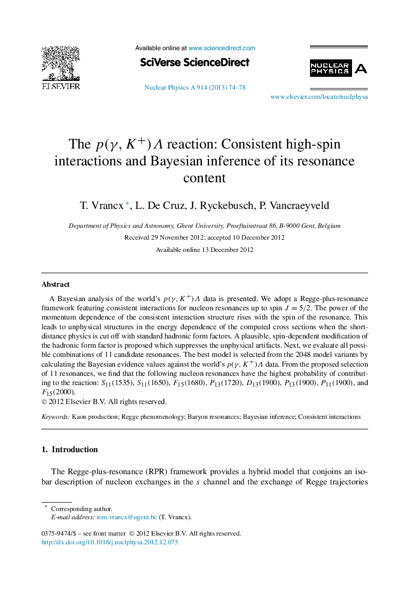 The p(Î³,K+)Î reaction: Consistent high-spin interactions and Bayesian inference of its resonance content