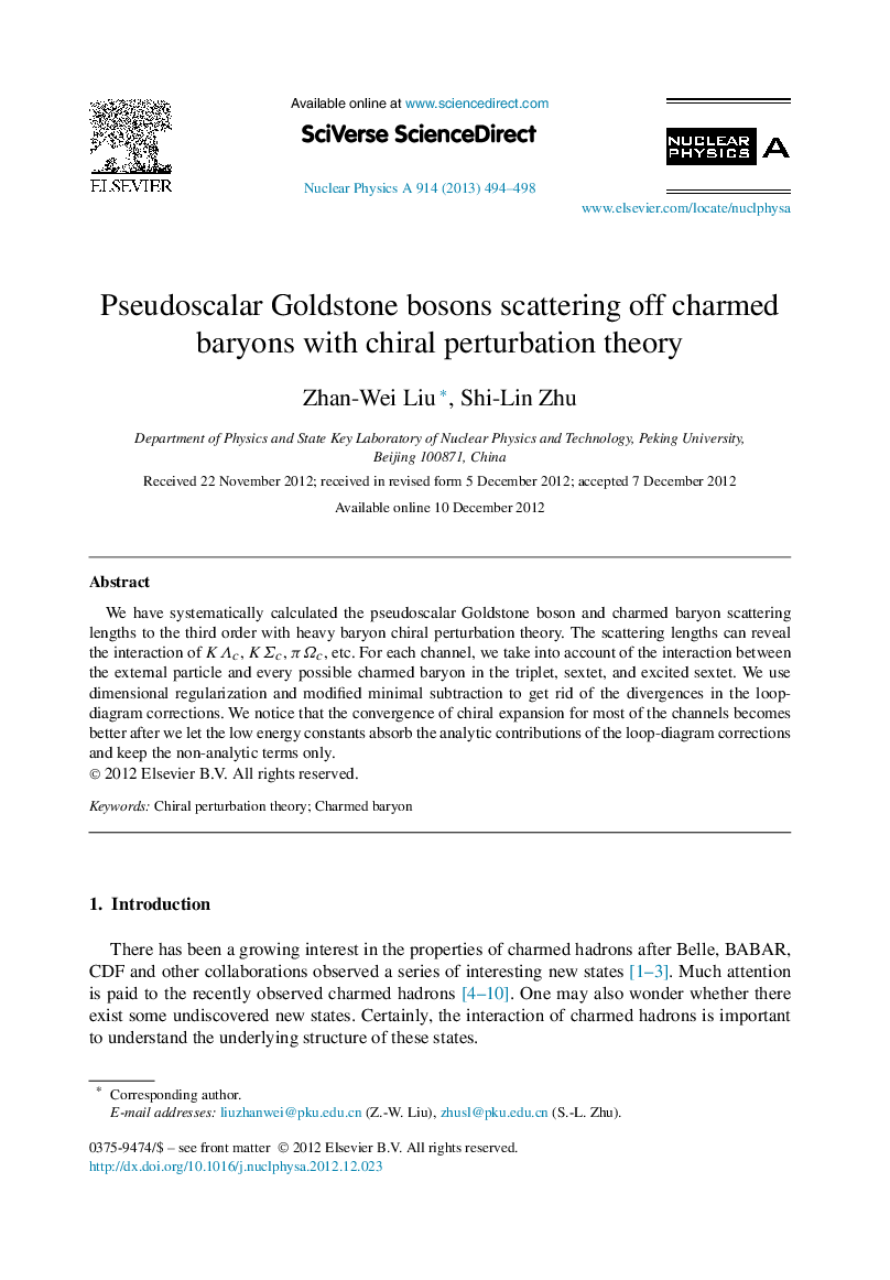 Pseudoscalar Goldstone bosons scattering off charmed baryons with chiral perturbation theory