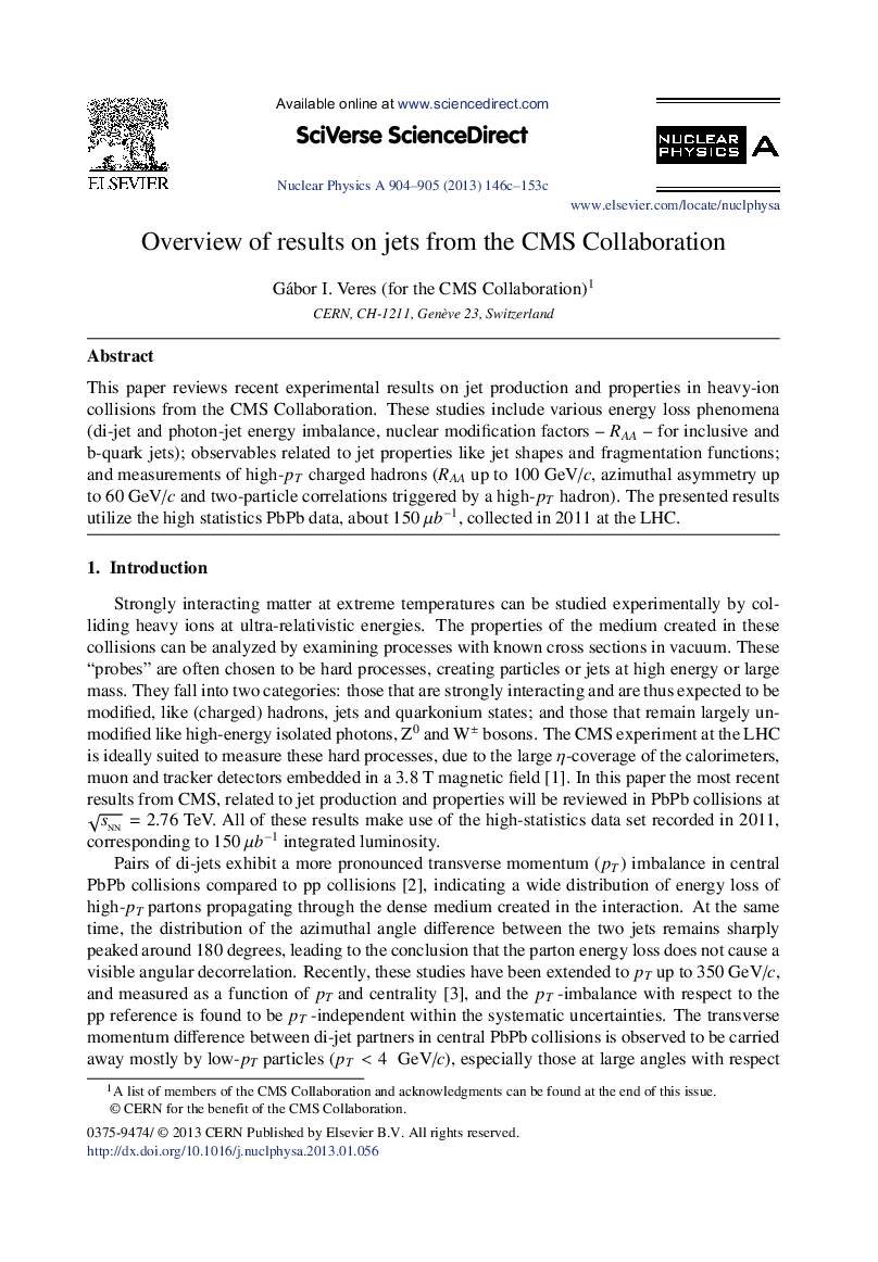 Overview of results on jets from the CMS Collaboration