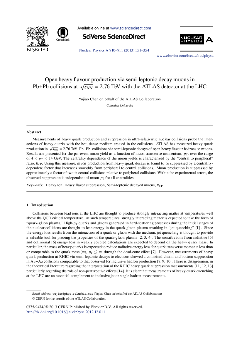 Open heavy flavour production via semi-leptonic decay muons in Pb + Pb collisions at sNN=2.76 TeV with the ATLAS detector at the LHC