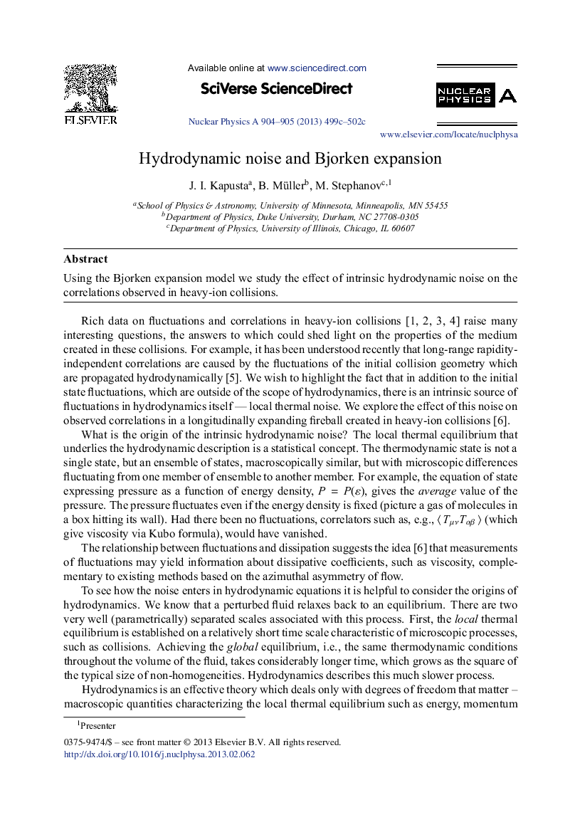 Hydrodynamic noise and Bjorken expansion