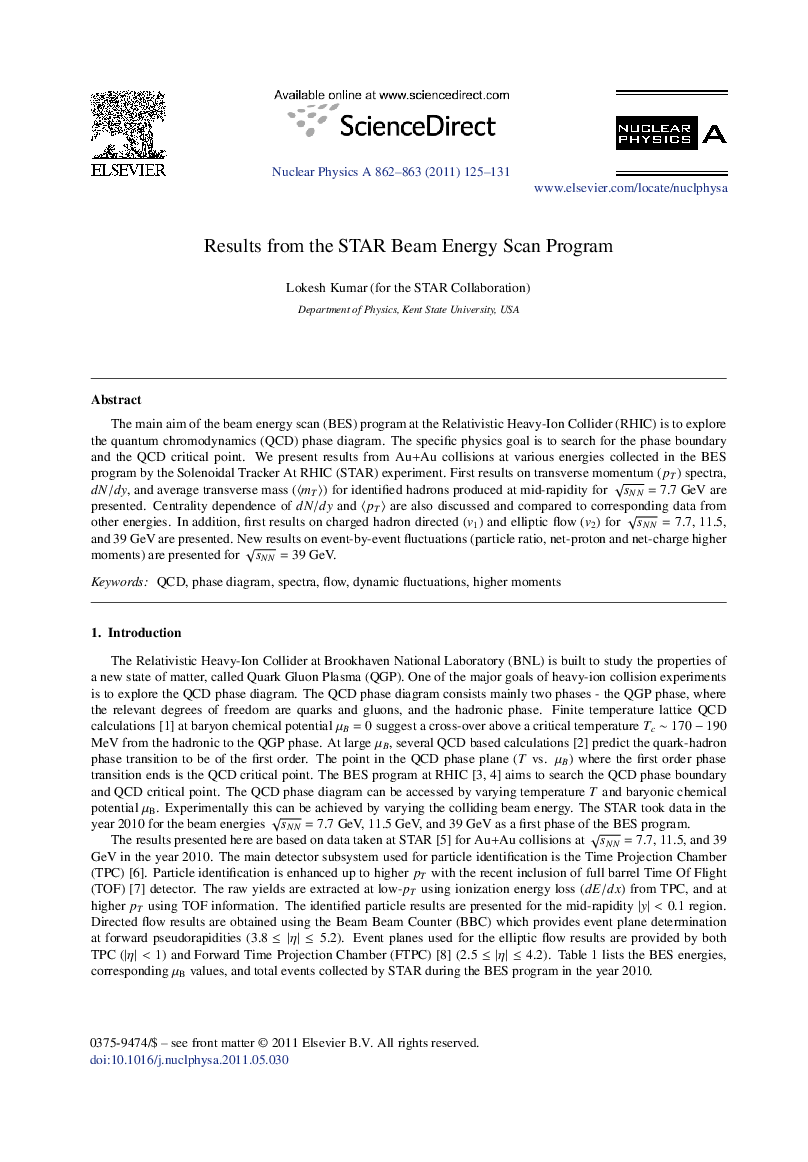 Results from the STAR Beam Energy Scan Program