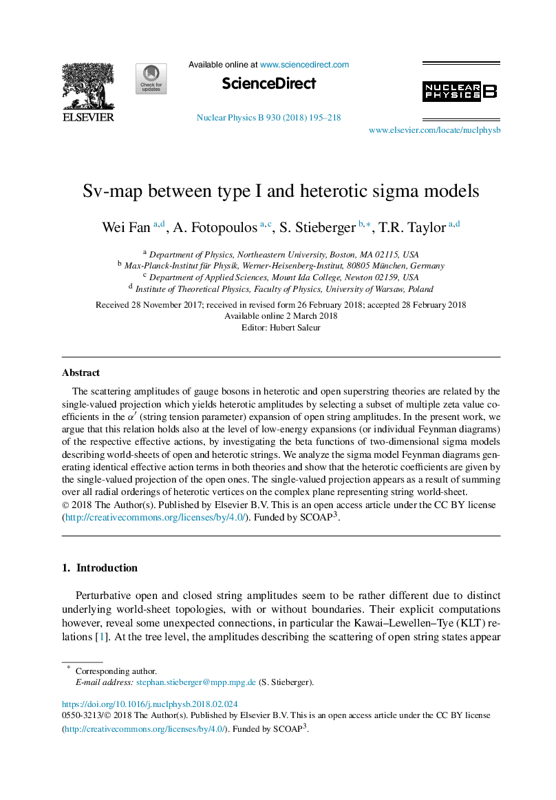 Sv-map between type I and heterotic sigma models