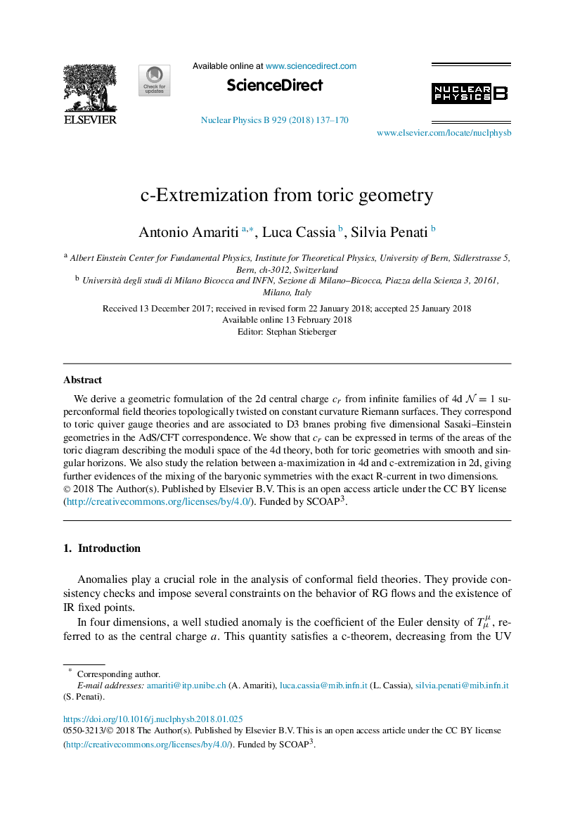 c-Extremization from toric geometry
