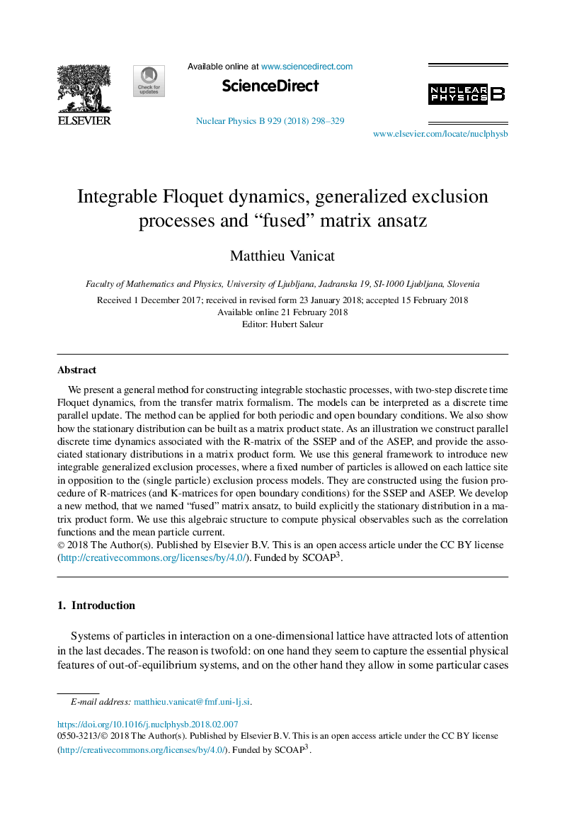 Integrable Floquet dynamics, generalized exclusion processes and “fused” matrix ansatz