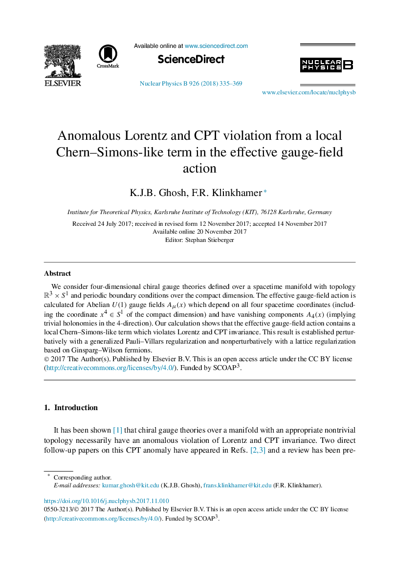 Anomalous Lorentz and CPT violation from a local Chern-Simons-like term in the effective gauge-field action