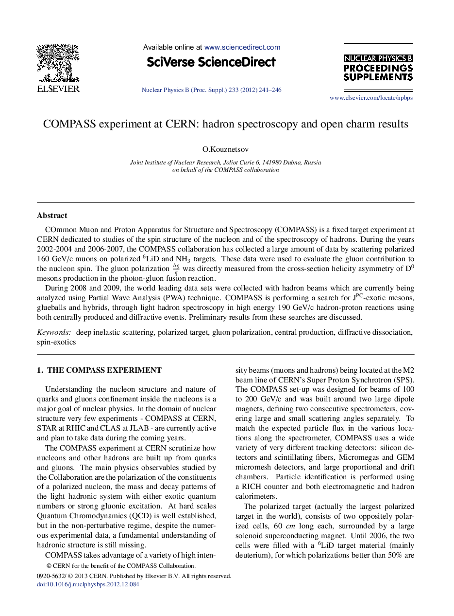 COMPASS experiment at CERN: hadron spectroscopy and open charm results