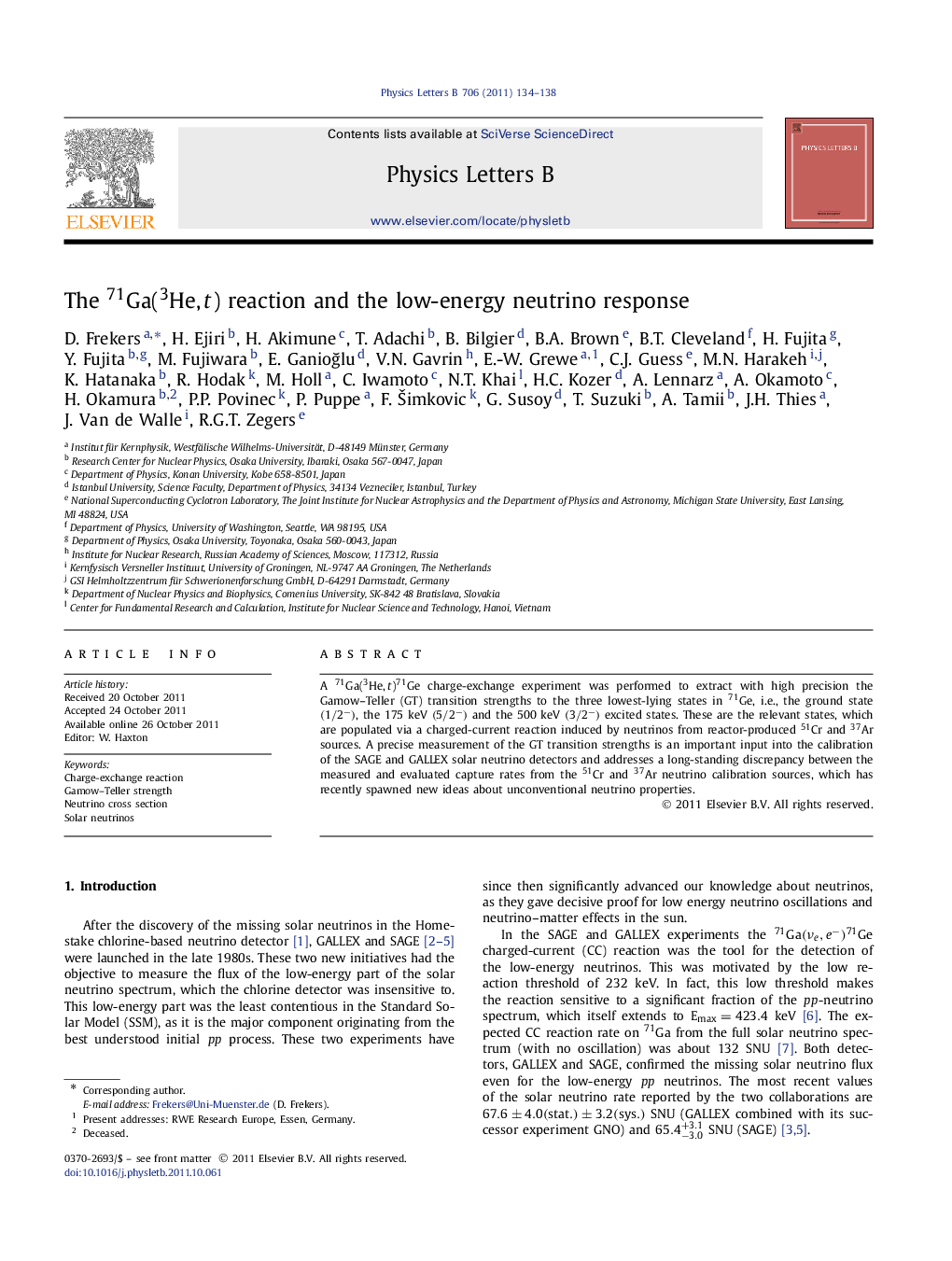 The 71Ga(3He,ât) reaction and the low-energy neutrino response