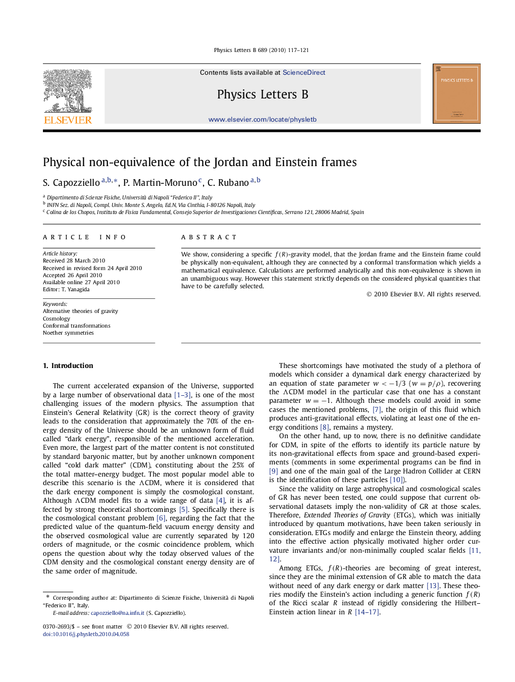 Physical non-equivalence of the Jordan and Einstein frames