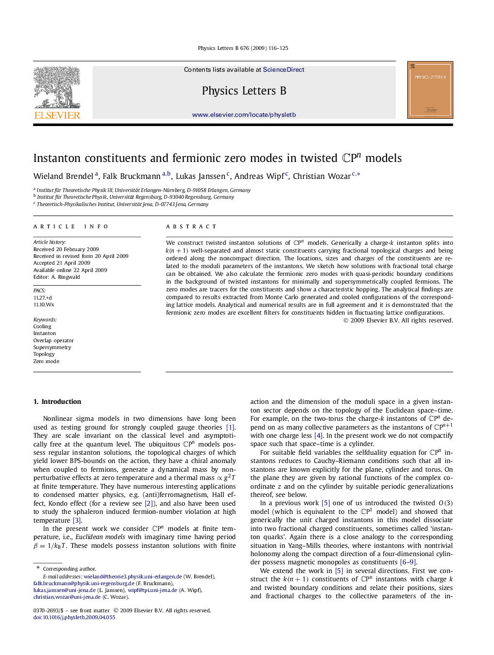 Instanton constituents and fermionic zero modes in twisted CPn models