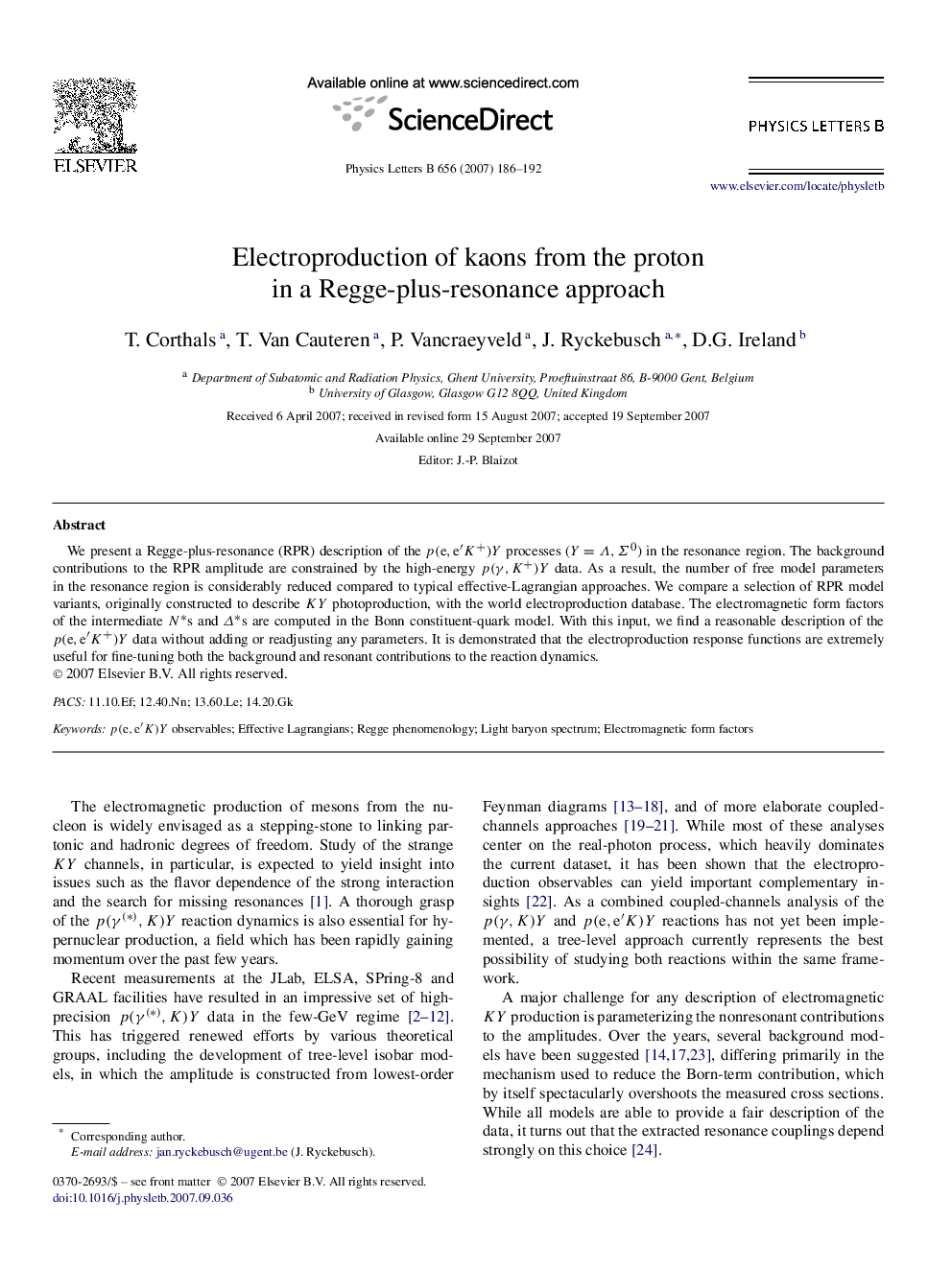 Electroproduction of kaons from the proton in a Regge-plus-resonance approach