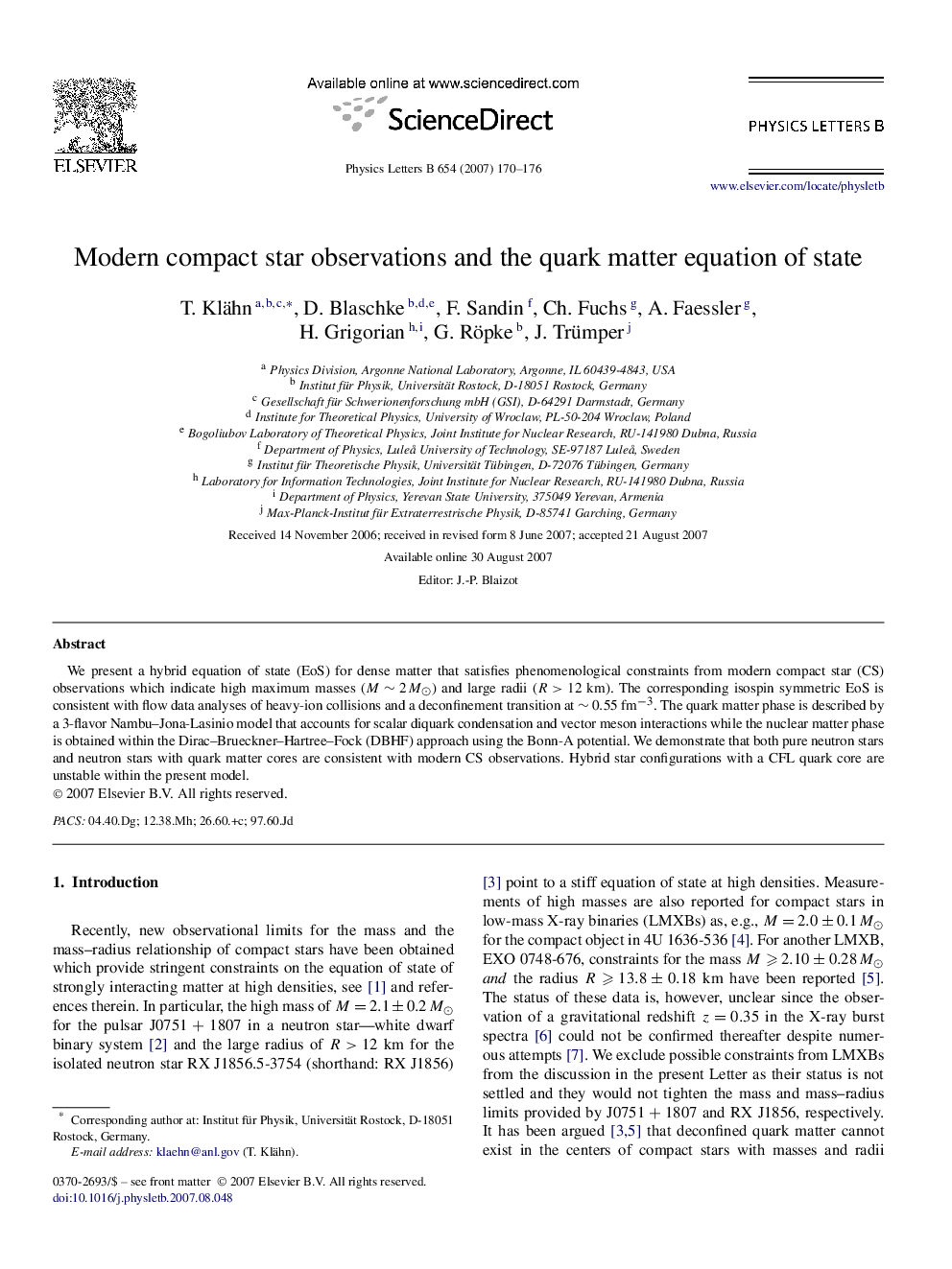 Modern compact star observations and the quark matter equation of state