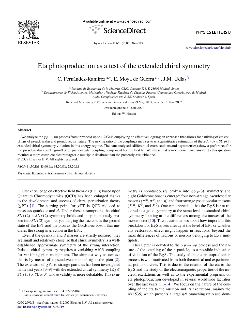 Eta photoproduction as a test of the extended chiral symmetry