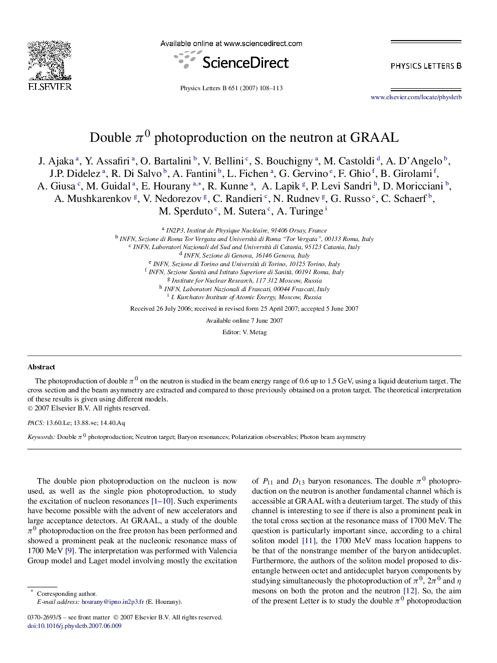 Double Ï0 photoproduction on the neutron at GRAAL