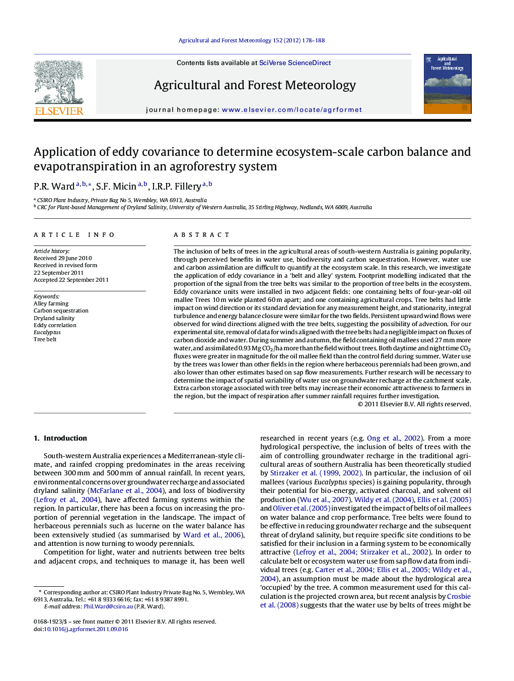 Application of eddy covariance to determine ecosystem-scale carbon balance and evapotranspiration in an agroforestry system